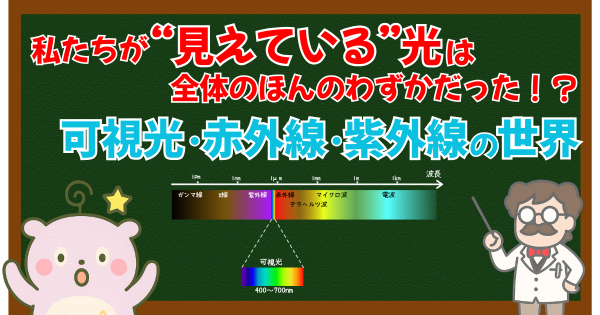 私たちの見ている光はほんのわずかだった 可視光・赤外線・紫外線の世界